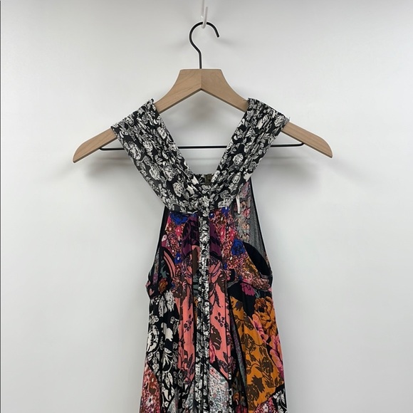Free People California Love Floral Patchwork Bandeau Sleeveless Maxi Dress 2 - Picture 6 of 13